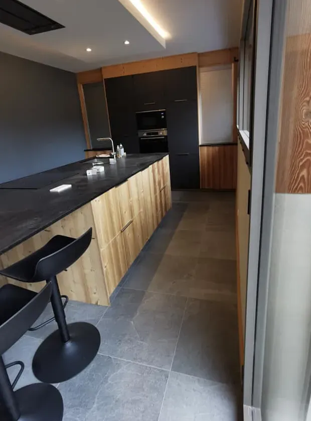 Cuisine caisson en bois