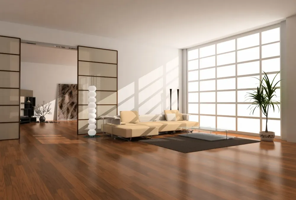 parquet en bois foncé